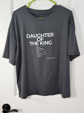 SHEIN Daughter of the King Christian Graphic Short Sleeve T-Shirt
